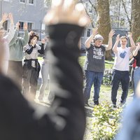 Übung beim Young Leadership Training draußen